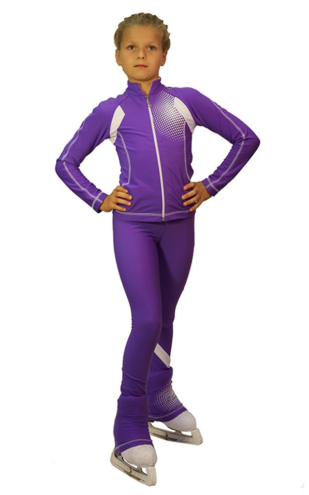 Purple with Black Stripes Jump IceDress Figure Skating Outfit