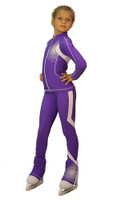 IceDress Figure Skating Outfit - Thermal -Euler (Purple and White)