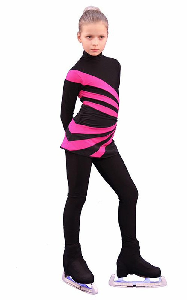 Skating Dress Black Fuchsia