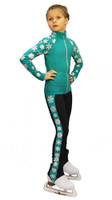 IceDress Figure Skating Outfit - Thermal - Snowflake (Mint)