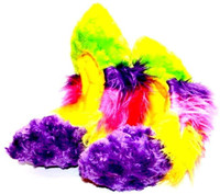 Crazy Fur Soakers CF25 - Purple and Lime Rainbow