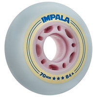 Impala Rollerskates -  Inline Outdoor Roller Skate Wheels (4pk, Sky Blue/Yellow)