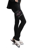 Details about   Figure Skating Spiral Sparkling Cystrals Pants Ice Skate Training Tights 