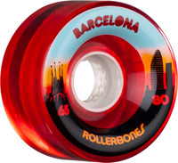 Rollerbones Outdoor Roller Skate Wheels - Barcelona  (65mm, 80a, Set of 8)