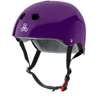 Triple Eight THE Certified Sweatsaver Roller Skating Helmet - Purple Glossy