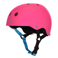 Triple Eight Sweatsaver Rollerskating Helmet - Neon Fuchsia Glossy