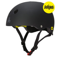 Triple Eight Dual Certified MIPS  Rollerskating Helmet - Black Rubber