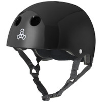 Triple Eight Standard Rollerskating Helmet - Black Glossy