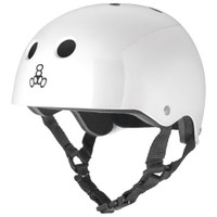 Triple Eight Standard Rollerskating Helmet - White Glossy
