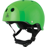 Triple Eight LIL 8 Dual Certified Sweatsaver Kids Rollerskating Helmet - Neon Green Glossy  (One Size - Toddler 5+)