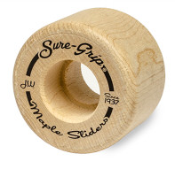 Sure Grip Wood Maple Slider Roller Skate Wheels (Set of 8, 48mm x 31mm)