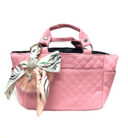 Kami-So Ice Skating Rink Tote -  (Baby Pink) with Bow Keychain  (Pink)