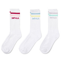 Impala Stripe Socks 3 Pack (Pastel)