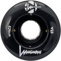 Luminous LED Quad Roller Skate Outdoor Wheels (Sold as Each's, Black, 62mm/85A)