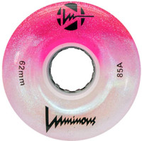Luminous LED Quad Roller Skate Outdoor Wheels (Sold as Each's, Cotton Candy, 62mm/85A)