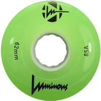 Luminous LED Quad Roller Skate Outdoor Wheels (Sold as Each's, Green, 62mm/85A)