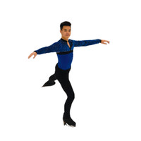Jerry's 826 Mens Boxed In Blue Figure Skating Top