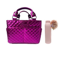 Kami-So Ice Skating Rink Tote (Metal Fuchsia) and The Brilliant Bottle (Pink)