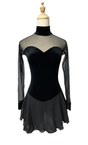 Elite Xpression - Velvet Sparkle Black Dress
