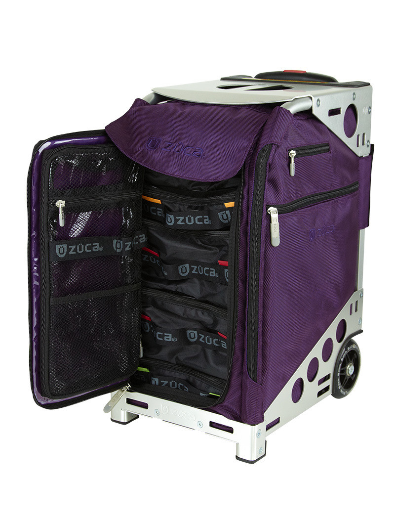 Zuca Pro Travel Bag Purple Insert And Silver Frame
