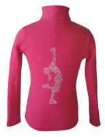 Pink Ice Skating Jacket with "Lay Back" applique