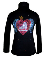 Figure Skating Jacket by Ice Fire - Skate  and Wings applique HJ232