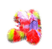 Glitter Crazy Fur Soakers 07GCF - Glitter Crazy Fur - Red, Lavender & Lime