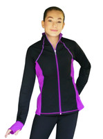 ChloeNoel JS792 Color Contrast  Elite Figure Skating Jacket w/ Pockets & Thumb Holes