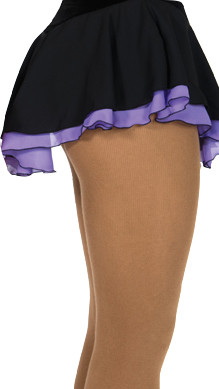 305 Jerry's Double Georgette Skirt - Black/Purple