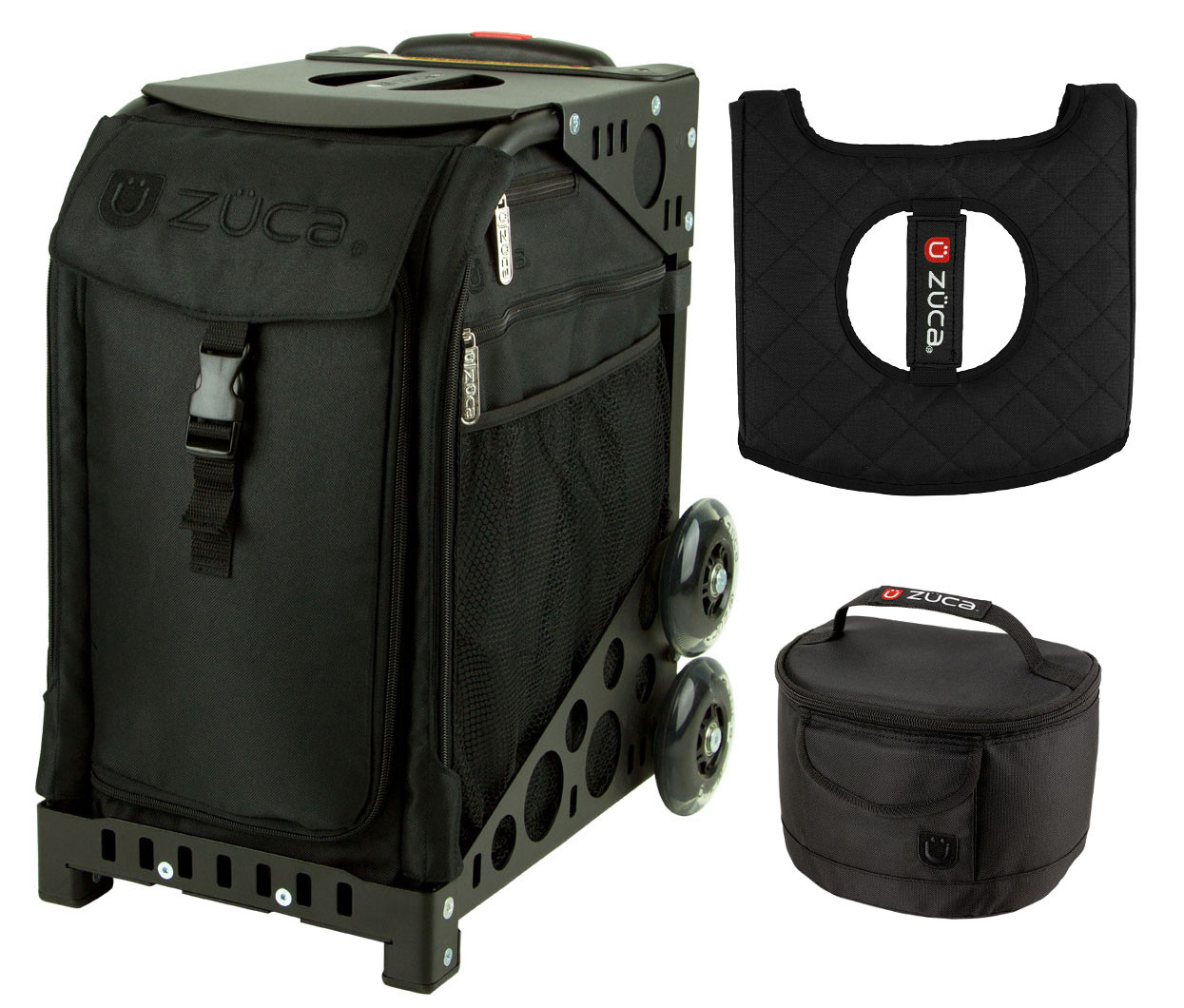 Zuca Stealth Sport Insert Bag with Black Non-Flashing Wheels Frame 