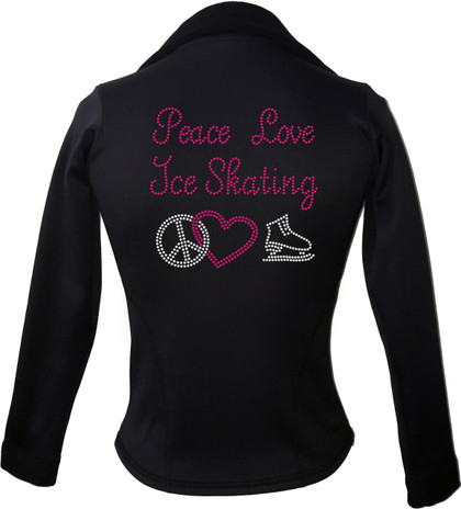 Kami-So Polartec Ice Skating Jacket - Peace Love Ice skate-pink