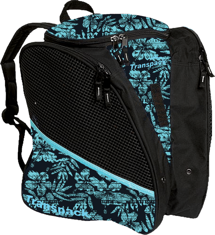 Transpack Ice Ice skating bag (Teal Tiki Floral)