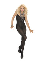 Opaque Crotchless Bodystocking