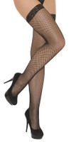 Lace Top Fishnet Thigh High Stockings