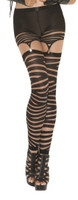 Zebra Leggings With Garter Clips