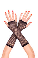 Diamond Net Fingerless Gloves