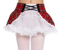 Tulle Petticoat with Plaid Overlay