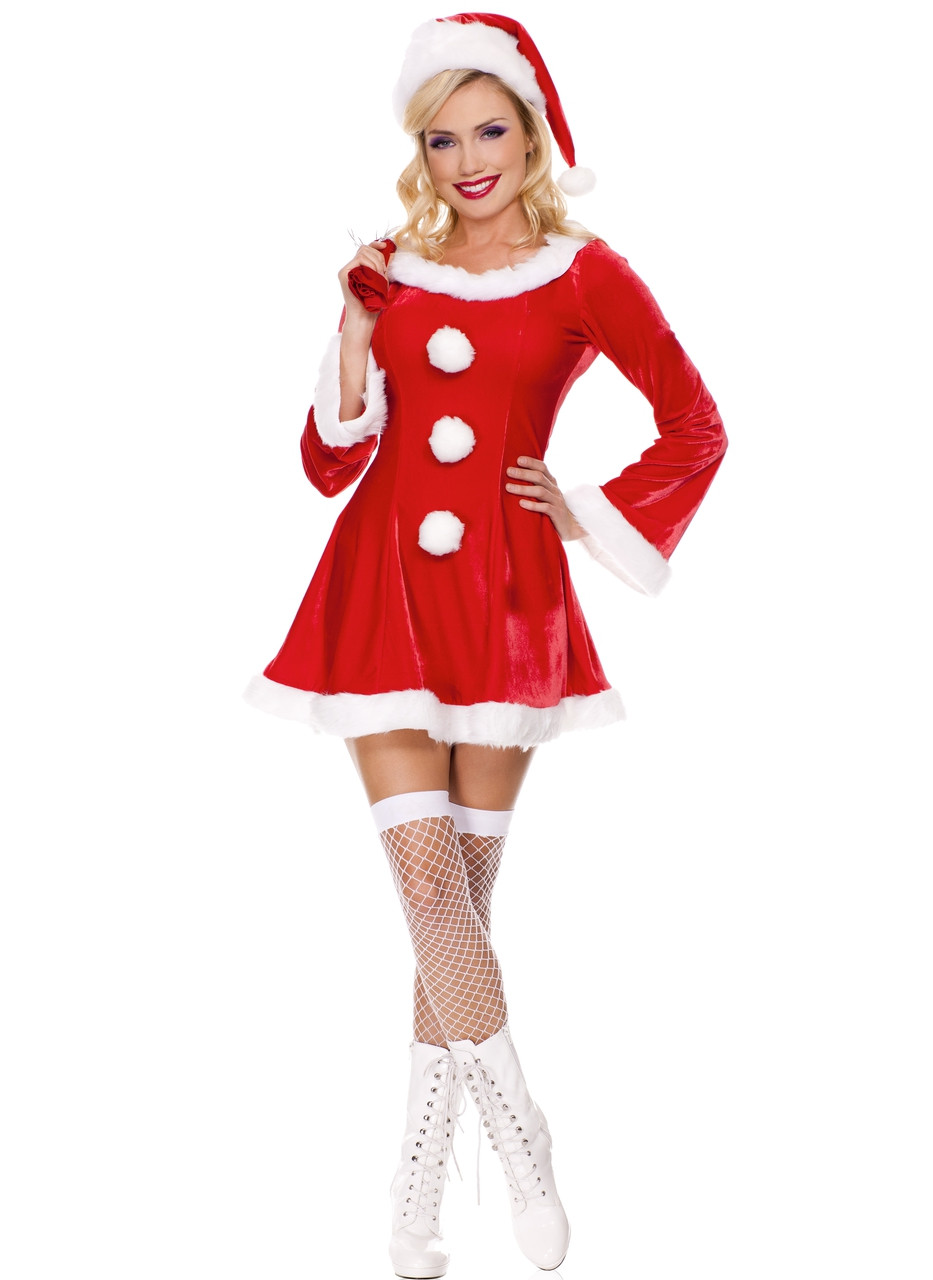 Music Legs Red White Sleigh Hottie Santa's Little Helper Christmas ...