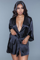Satin and Lace Heart Short Robe
