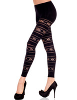 Cutout Flowers and Net Opaque Leggings