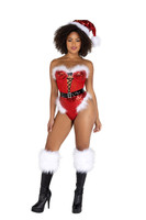 Sexy Miss Clause Sequin and Mesh Romper