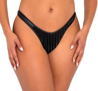 Holographic Illusion Striped Thong Back Bottom
