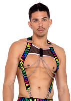 Men's LOVE Rainbow Chain Suspender Harness