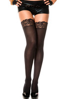 Lace Top Opaque Thigh Highs