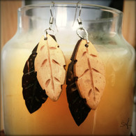Bamboo Double  Feather Earrings