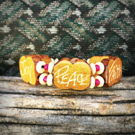 Bamboo Bracelet Pink and Cream