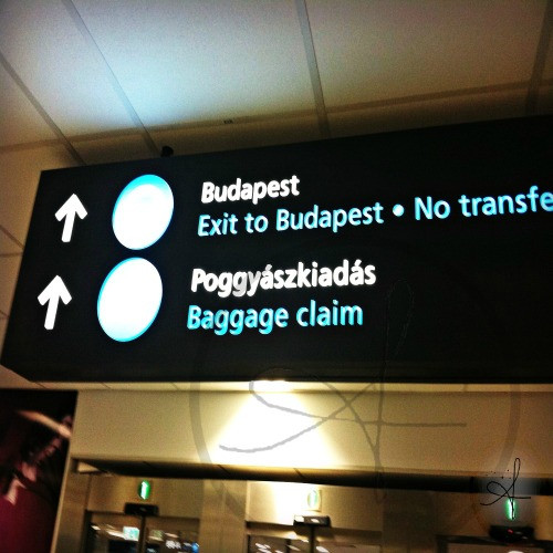 Budapest Airport Baggage Claim Sign