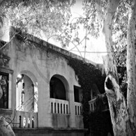Tlaquepaque Patio Wall BW