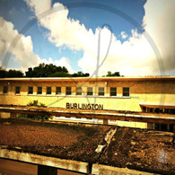 Burlington Station from Train