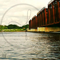 Train in Illinois Coming to Bridge